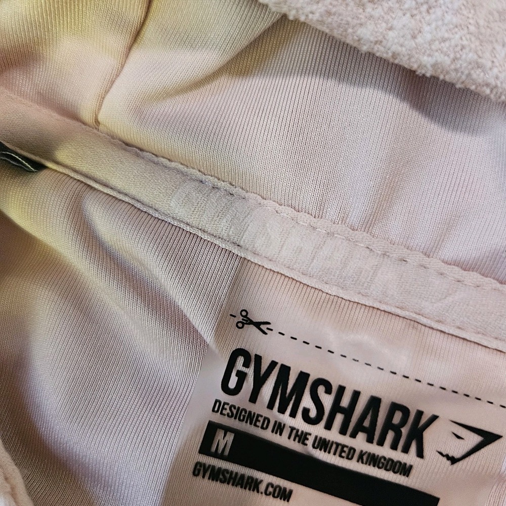 Gymshark Cropped Hoodie Light Chalk Pink Medium T… - image 4